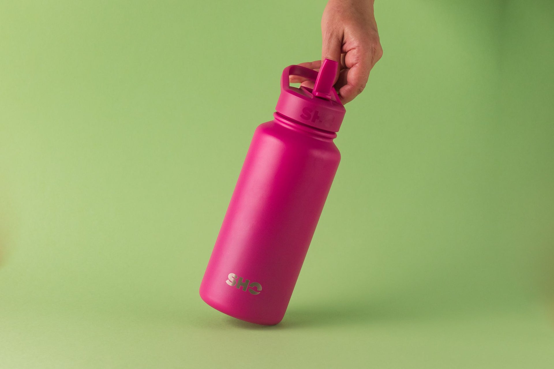 Initial Water Bottle - Pink, E